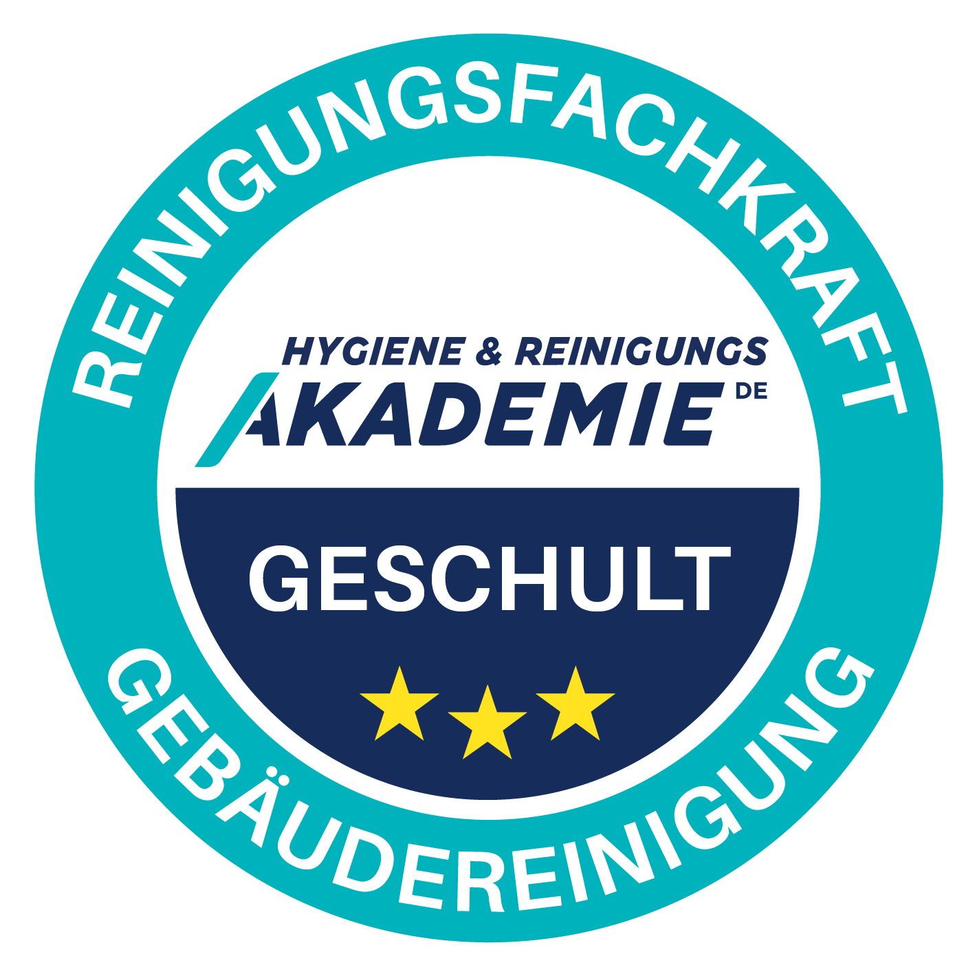 Siegel: Reinigungsfachkraft Gebäudereinigung – Hygiene & Reinigungsakademie geschult